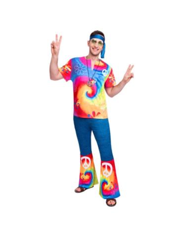 Strój Hipisa Lata 60-te XL 9905130BZ 70-te kostium dzieci kwiatów Kolorowy Strój Hippie BZ