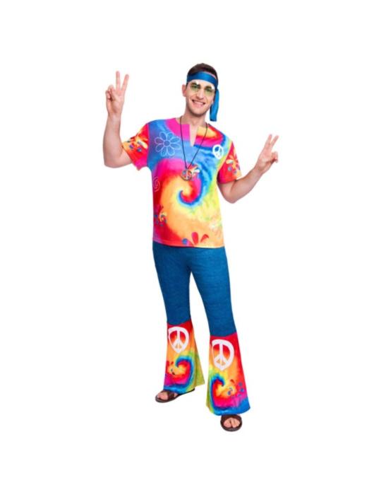 Strój Hipisa Lata 60-te XL 9905130BZ 70-te kostium dzieci kwiatów Kolorowy Strój Hippie BZ