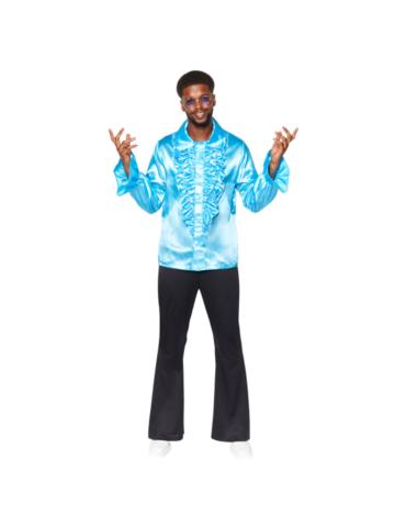 Koszula Disco Niebieska XL 9918530BZ satynowa koszula lata 70