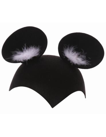 Czapka Myszka z Puszkiem Czarna CC019C Myszki Zwierzątka Leśne Domowe