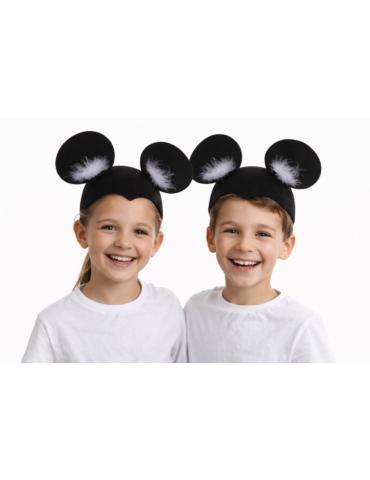 Czapka Myszka z Puszkiem Czarna CC019C Myszki Zwierzątka Leśne Domowe