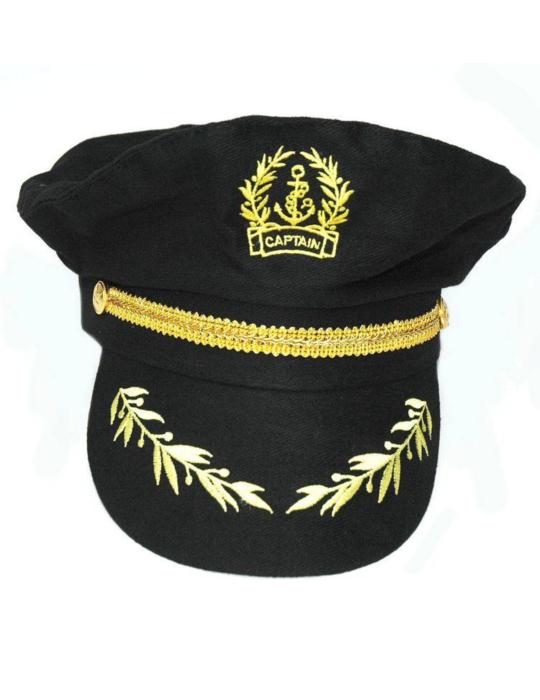 Czapka Kapitan Czarna CC193 marynarz