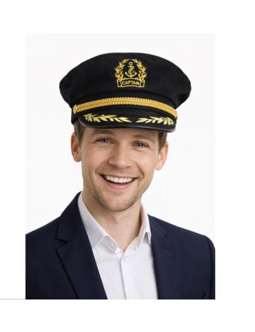 Czapka Kapitan Czarna CC193 marynarz