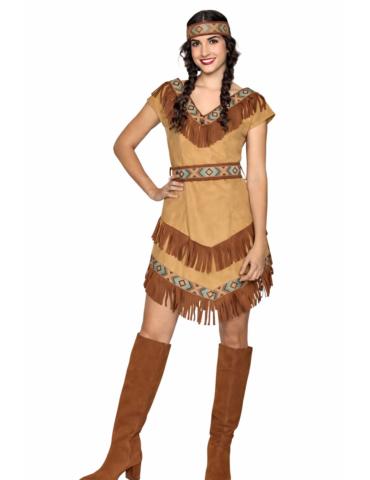 Strój Karnawałowy Indianki S 9910912BZ kostium dziki zachód sukienka western BZ