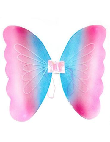Skrzydła Motyla Różowo-Niebieskie CA317 wróżki elfa czarodziejki