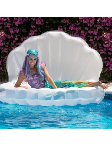 Peruka Długa Syrenka Morska 85053 z perłami Ariel tęczowa Peruka Długa Syrenka Morska 85053 z perłami Ariel tęczowa