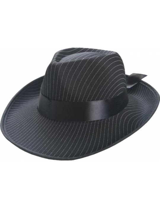 Kapelusz Al Capone Czarny w Paski CC169 białe boss gangster prohibicja lata 20 30