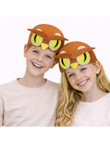 Czapka Sowa DZD24019 filcowa leśne zwierzęta