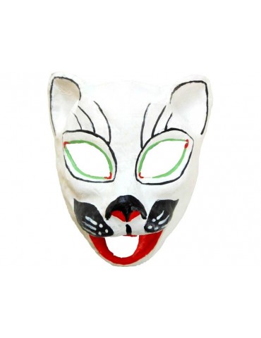 Maska Ręcznie Robiona Kot Biały