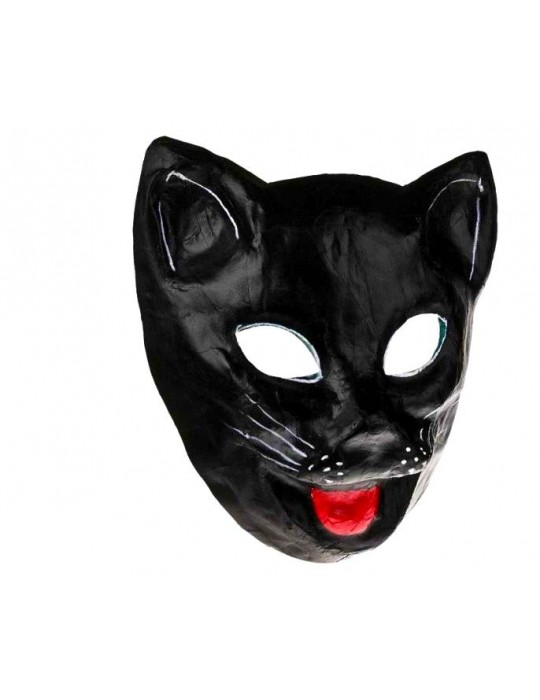 Maska Ręcznie Robiona Kot Czarny