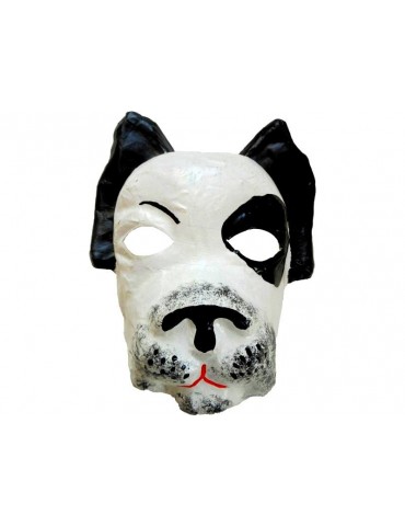 Maska Ręcznie Robiona Pies Bokser Biały