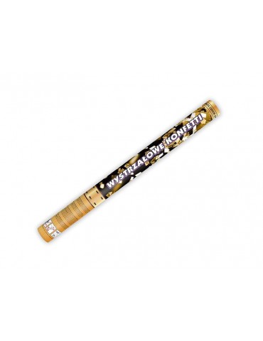 Tuba z konfetti, złoty, 60cm, 1szt.