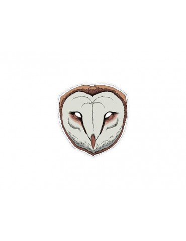 Maska Sowa Płomykówka 22 x 23cm, 1szt.