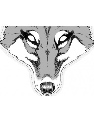 Maska Wilczyca, 26 x 29cm, 1szt.