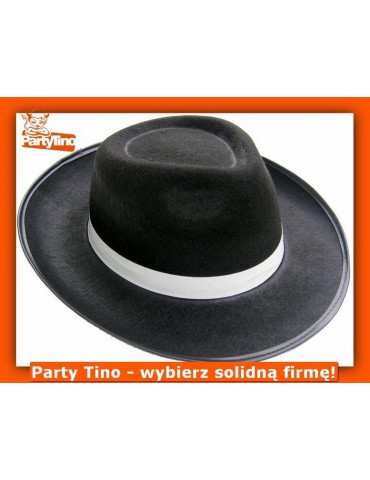 Al Capone Czarny + Biały Pasek CC 028