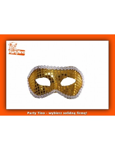 Maska Wenecka Cekiny Złota CM 108