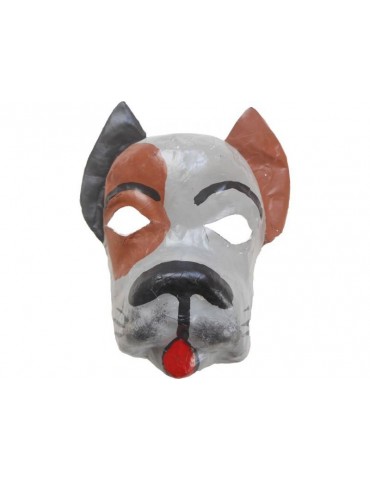 Maska Ręcznie Robiona Pies Bokser Szary