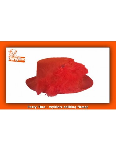 KAPELUSIK IMPREZOWY CC 251 CZERWONY