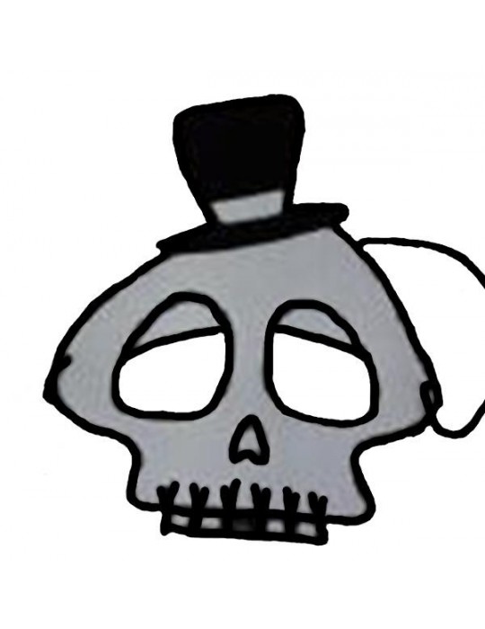 PÓŁMASKA CZASZKA PT 060