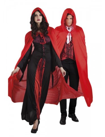 Ad Peleryna Zmierzch 96937 Czerwona z Kapturem dla dorosłych Halloween 180cm