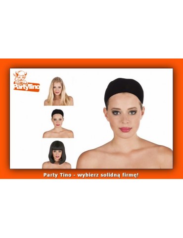 Czepek pod perukę czarny 85978