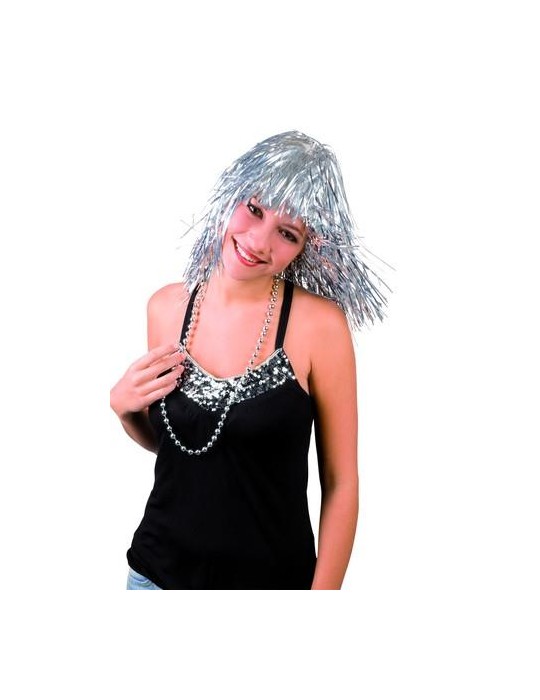 Peruka Lurex Srebrna CP 005