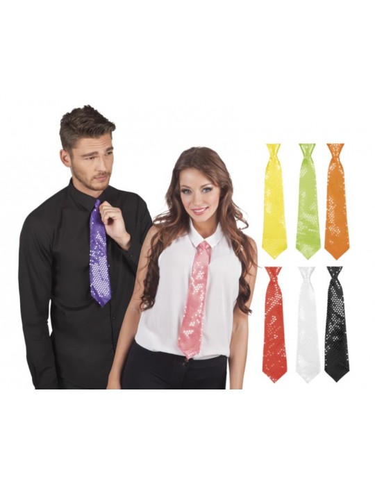 Krawat z cekinami 40cm (8 kolorów) 52950