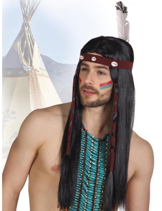 Peruka Indianin z opaską 85783