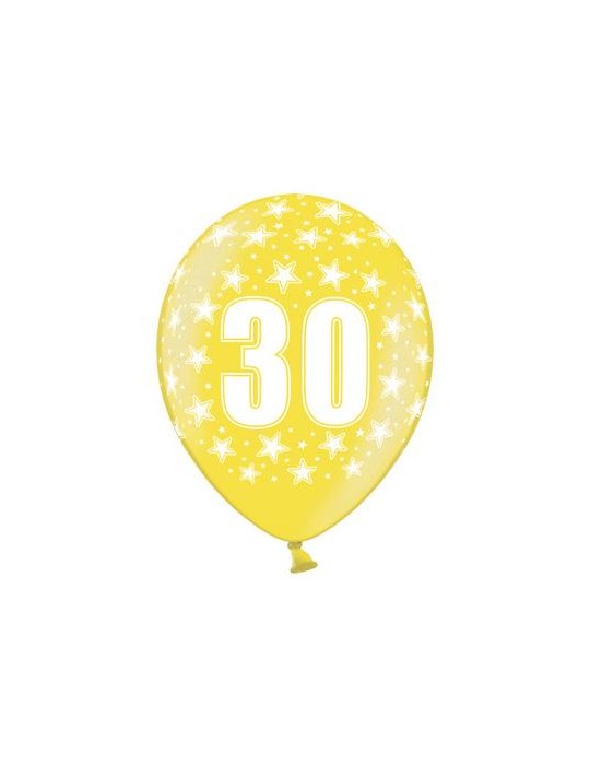 Balony 30cm, 30th Birthday, Metallic Mix , 50szt.