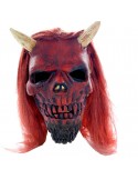 Maska Diabeł z włosami LATEX PM 005