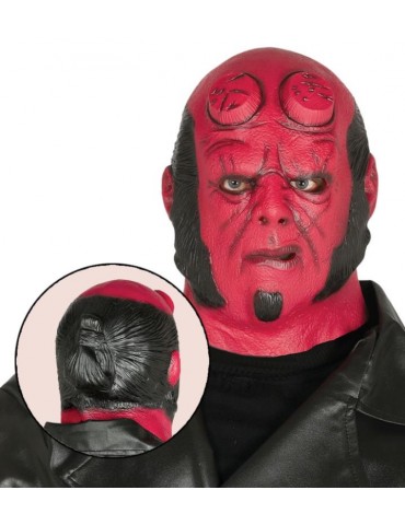 Maska Szatan Czerwona LATEX PM012 Lateks Hellboy Halloween Głowa Czaszka