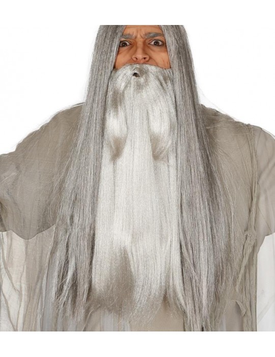 Broda siwa długa Czarodziej Druid 11954