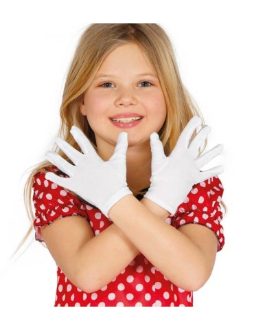 Rękawiczki dziecięce krótkie białe 16520