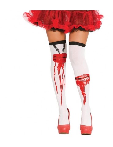 Pończochy białe z krwią i ranami 18627