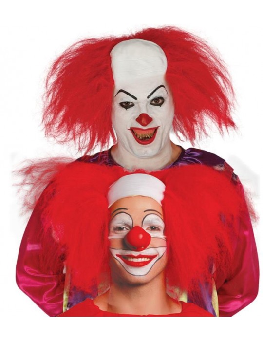 Peruka Klaun z łysiną czerwona 4976