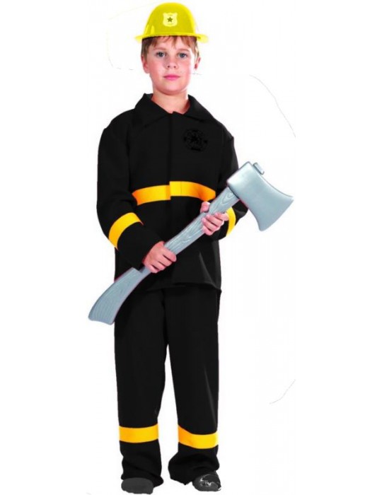 Strój Strażak CZARNY ST 106 134-140