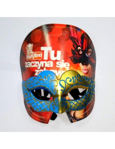 Maska Wenecka kolor niebieska PM 033N