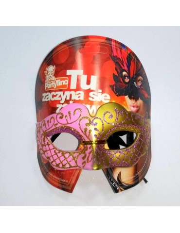 Maska Wenecka kolor róż PM 033F