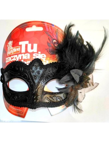 Maska wenecka elegancka z piórem PM 034C