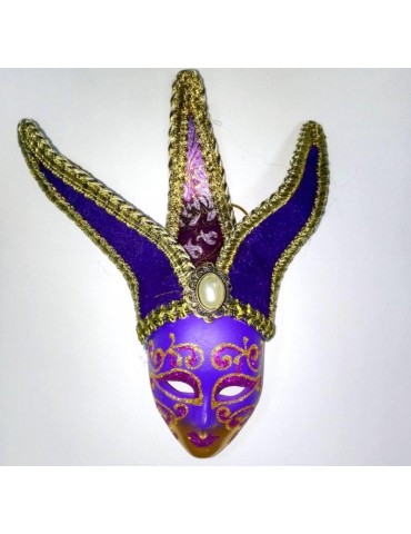 Maska Wenecka mini fiolet CA041F dekoracja wenecka bal wenecki