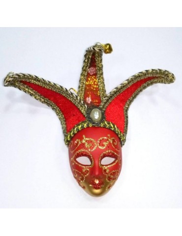 Maska Wenecka mini czerwona CA041C dekoracja wenecka bal wenecki