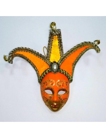 Maska Wenecka mini pomarańcz CA041P dekoracja wenecka bal wenecki