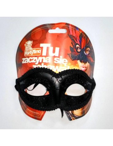 Maska wenecka elegancka czarna PM 035Z