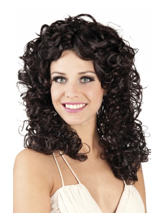 Peruka DŁUGIE LOKI FALE 86422 CIEMNY BRĄZ