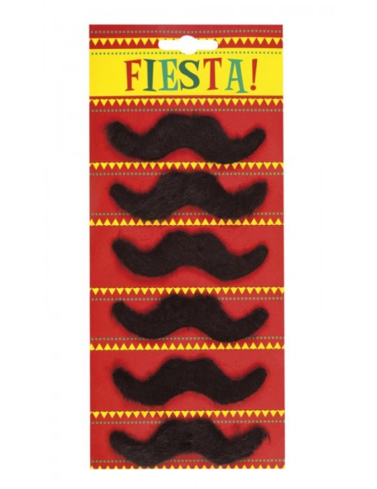 Wąsy Meksykańskie Fiesta 6 szt 54414 Zestaw