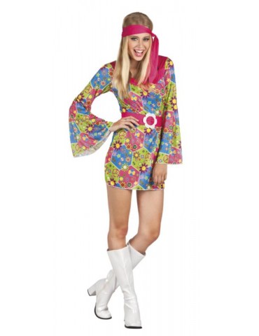 Ad Strój Lata 60-te Dzieci Kwiaty 83853 Rozmiar M