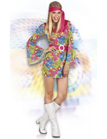 Ad Strój Lata 60-te Dzieci Kwiaty 83853 Rozmiar M