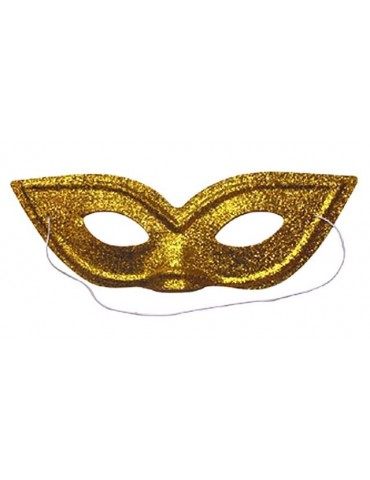 Maska Party Złota z brokatem CM117