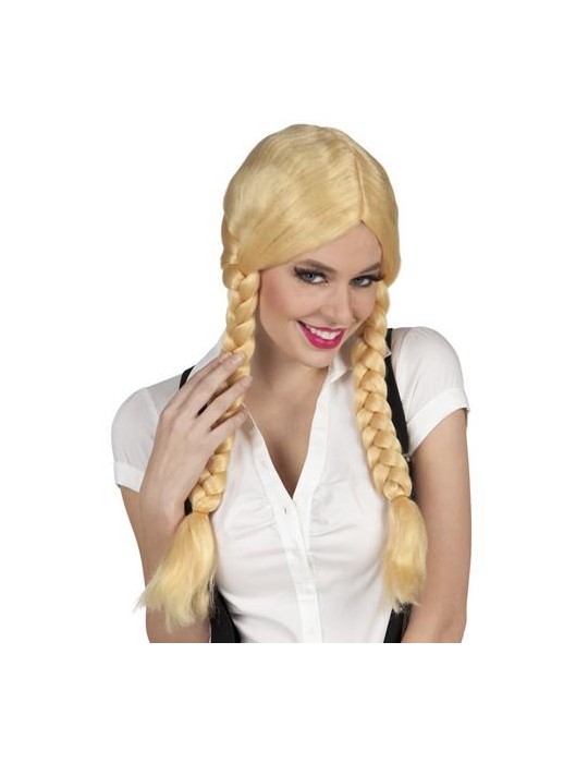 Peruka z Warkoczami Blond 86187