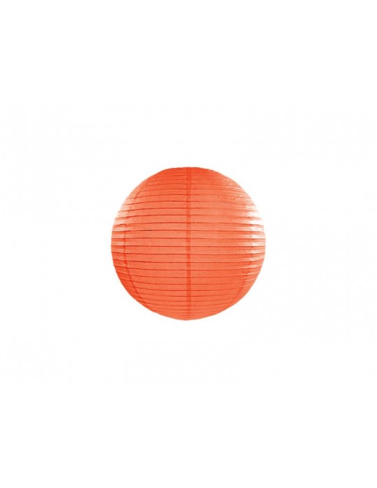 Lampion papierowy, pomarańczowy, 25cm, 1 szt.